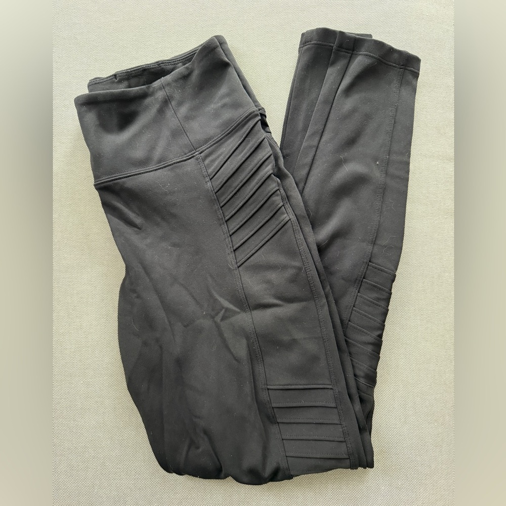 Athleta Delancey Moto Tights, Black, M